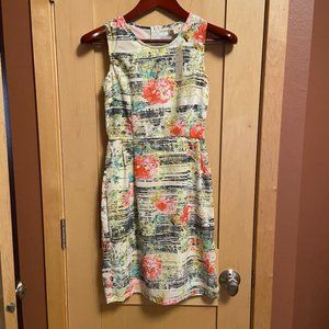 NWT! Japna Floral Striped Patterned Dress: Size XS